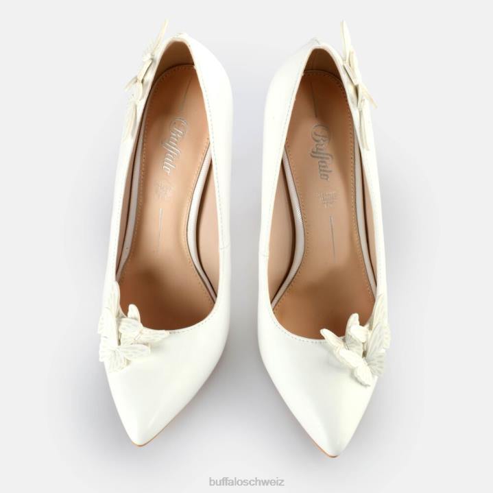 Buffalo Janet-Sandalen mit Schmetterlingsabsatz 846Z319 Weiss|Absätze