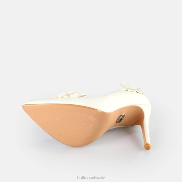 Buffalo Janet-Sandalen mit Schmetterlingsabsatz 846Z319 Weiss|Absätze