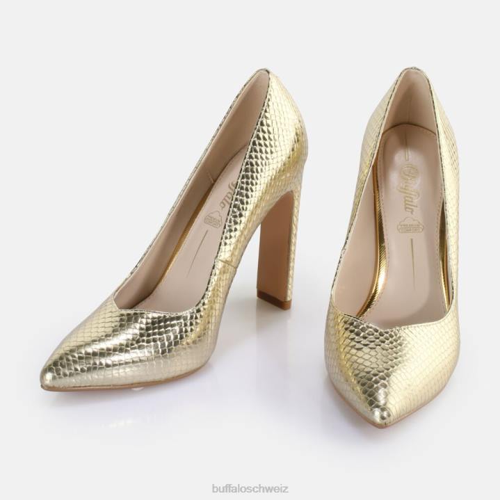 Buffalo Jolie Pump vegan 846Z184 Schlangengold|Absätze
