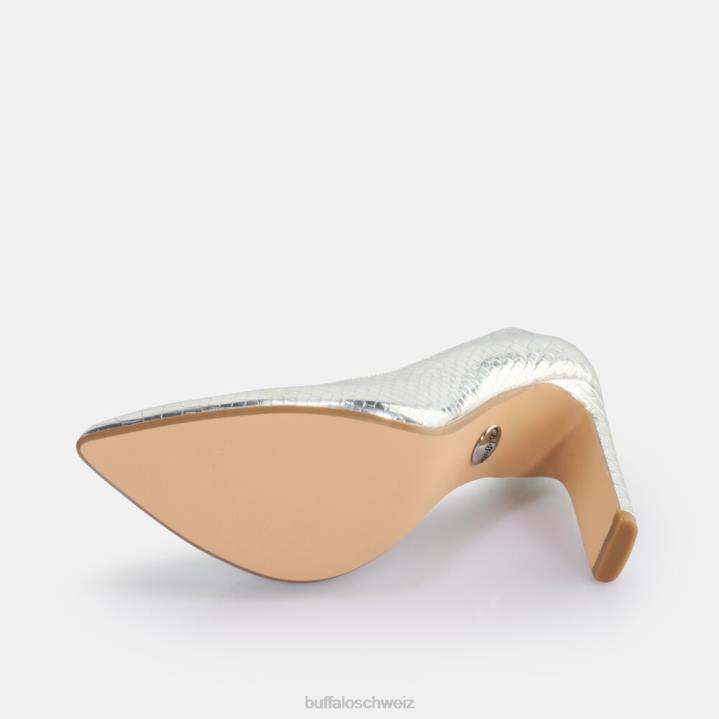 Buffalo Jolie Pump vegan 846Z185 Schlangensilber|Absätze