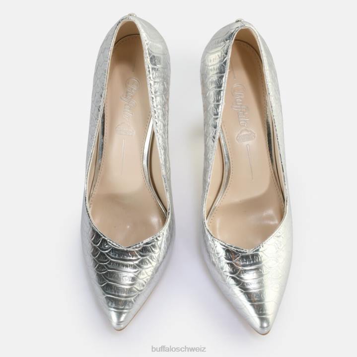 Buffalo Jolie Pump vegan 846Z185 Schlangensilber|Absätze