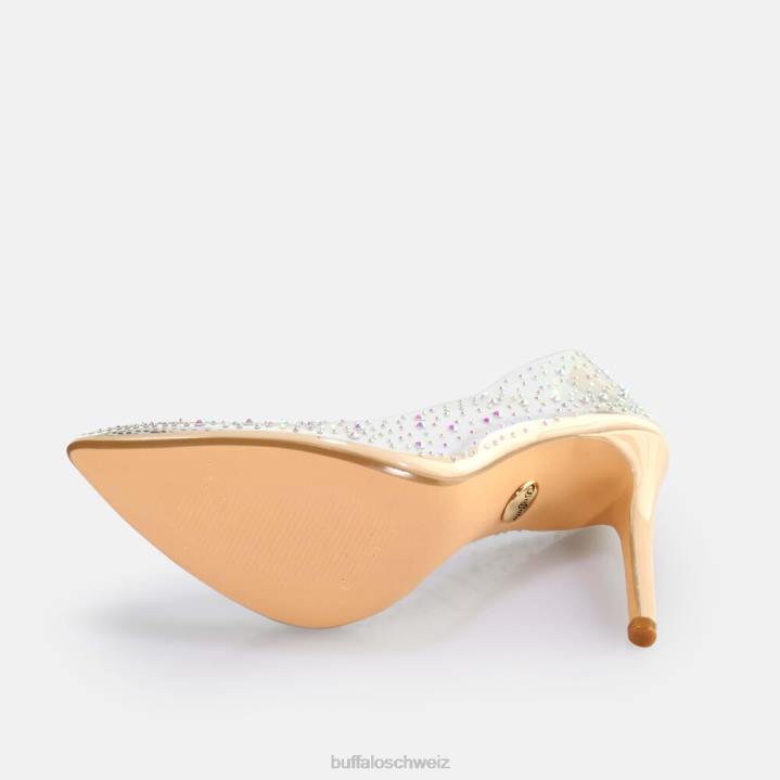 Buffalo Juliette Diamond Pump vegan 846Z378 transparent/creme|Absätze