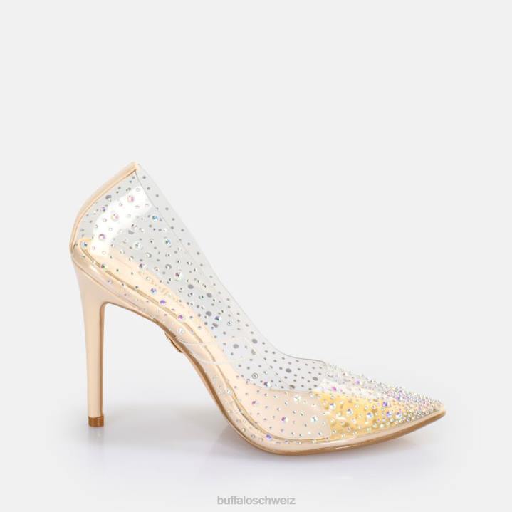 Buffalo Juliette Diamond Pump vegan 846Z378 transparent/creme|Absätze