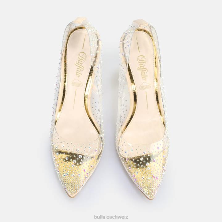 Buffalo Juliette Diamond Pump vegan 846Z378 transparent/creme|Absätze