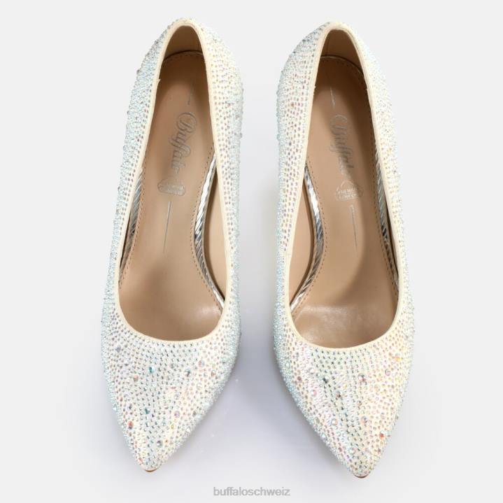 Buffalo Juliette Eispumpen vegan 846Z515 weiße Perle|Absätze