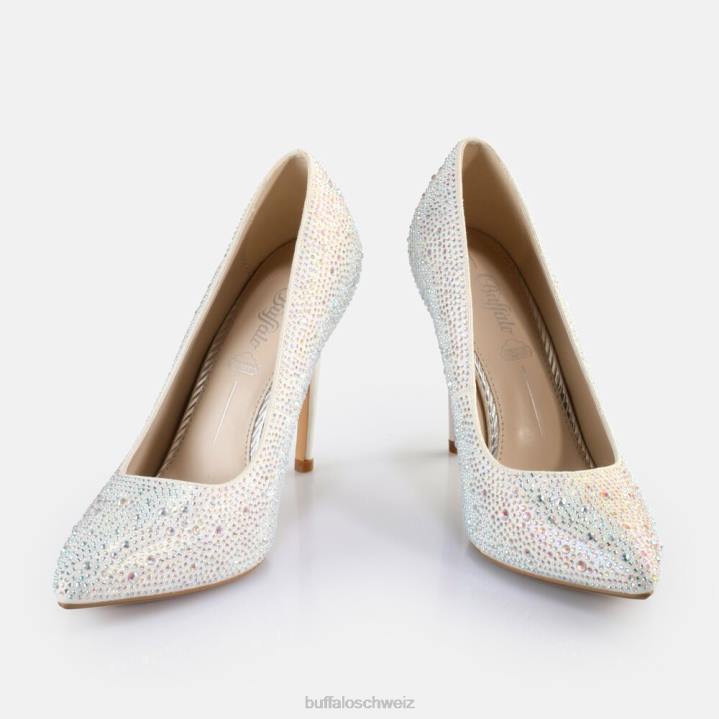 Buffalo Juliette Eispumpen vegan 846Z515 weiße Perle|Absätze