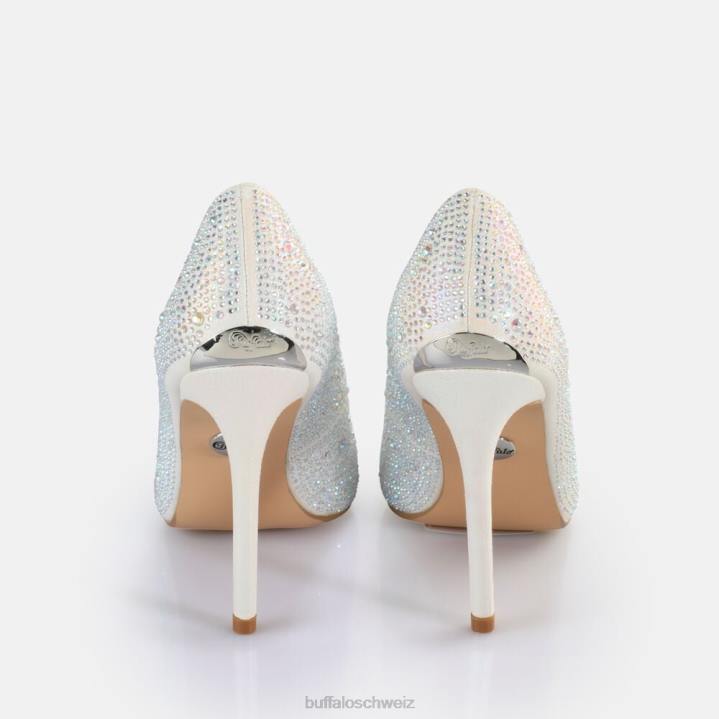 Buffalo Juliette Eispumpen vegan 846Z515 weiße Perle|Absätze
