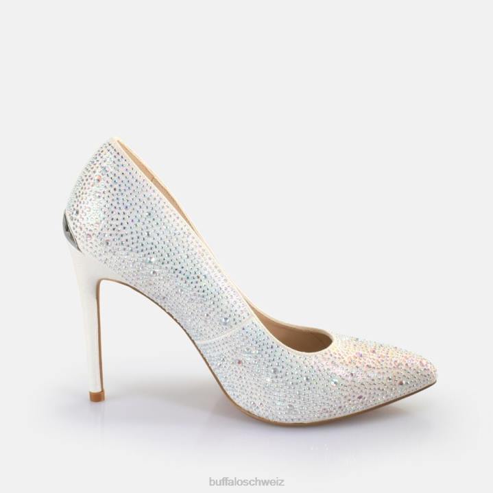 Buffalo Juliette Eispumpen vegan 846Z515 weiße Perle|Absätze