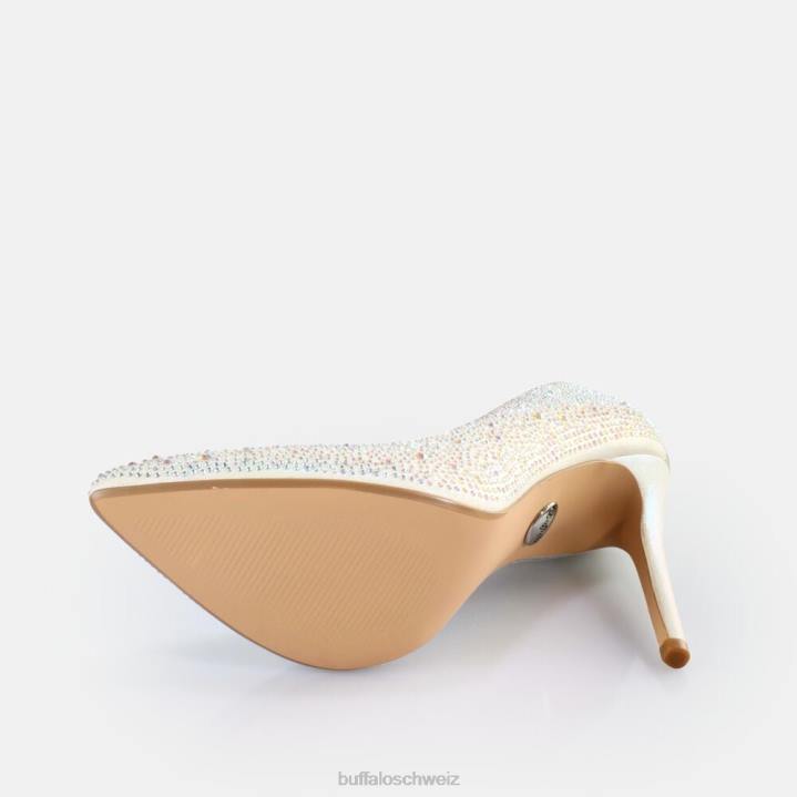 Buffalo Juliette Eispumpen vegan 846Z515 weiße Perle|Absätze