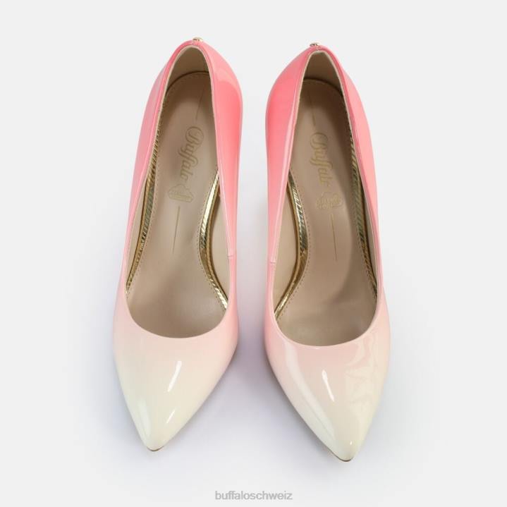 Buffalo Juliette Farbverlaufspumps vegan 846Z554 weiß-roter Farbverlauf|Absätze