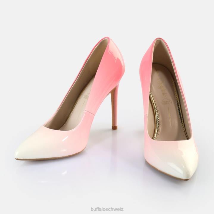 Buffalo Juliette Farbverlaufspumps vegan 846Z554 weiß-roter Farbverlauf|Absätze