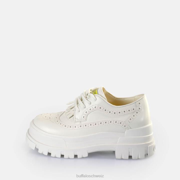 Buffalo Aspha Brogue-Slipper vegan 846Z161 Weiss|Slipper