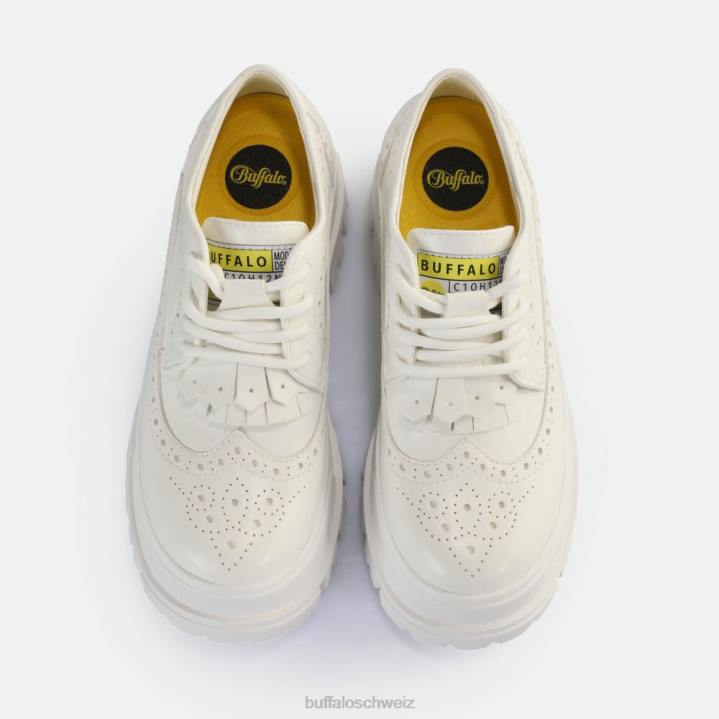 Buffalo Aspha Brogue-Slipper vegan 846Z161 Weiss|Slipper