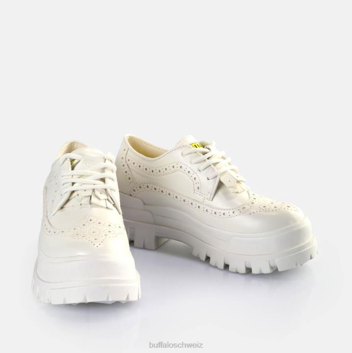 Buffalo Aspha Brogue-Slipper vegan 846Z161 Weiss|Slipper