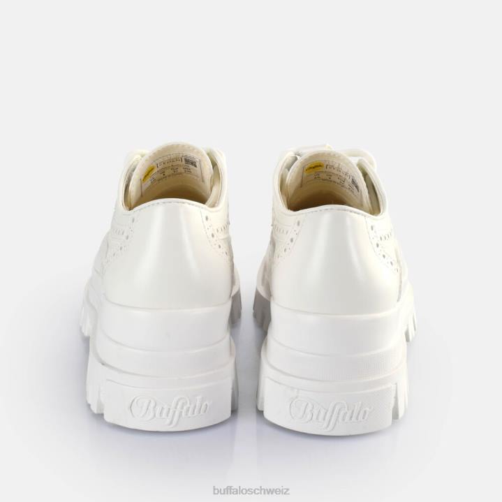 Buffalo Aspha Brogue-Slipper vegan 846Z161 Weiss|Slipper