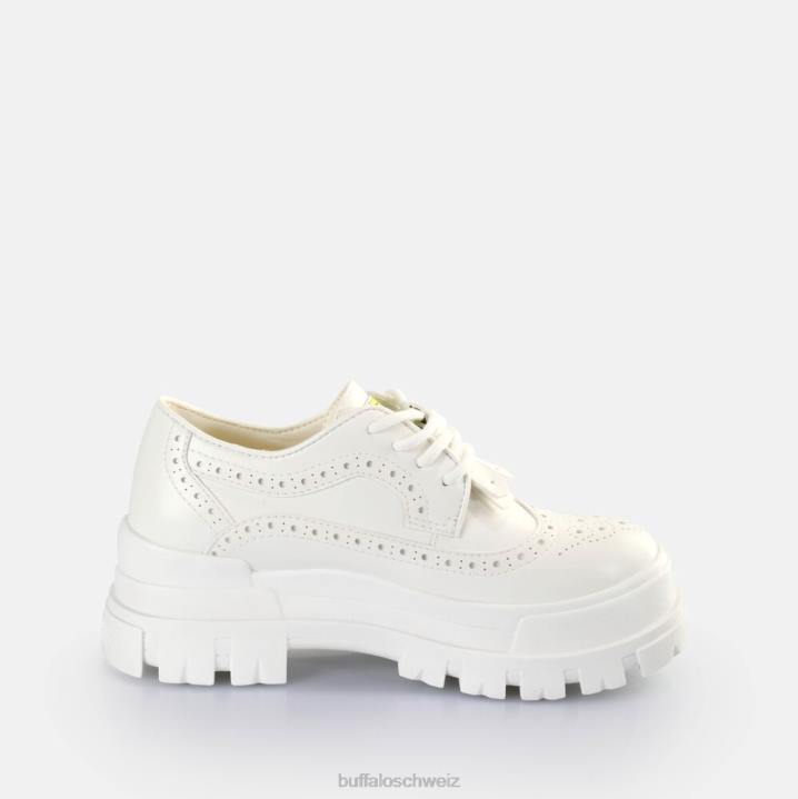 Buffalo Aspha Brogue-Slipper vegan 846Z161 Weiss|Slipper