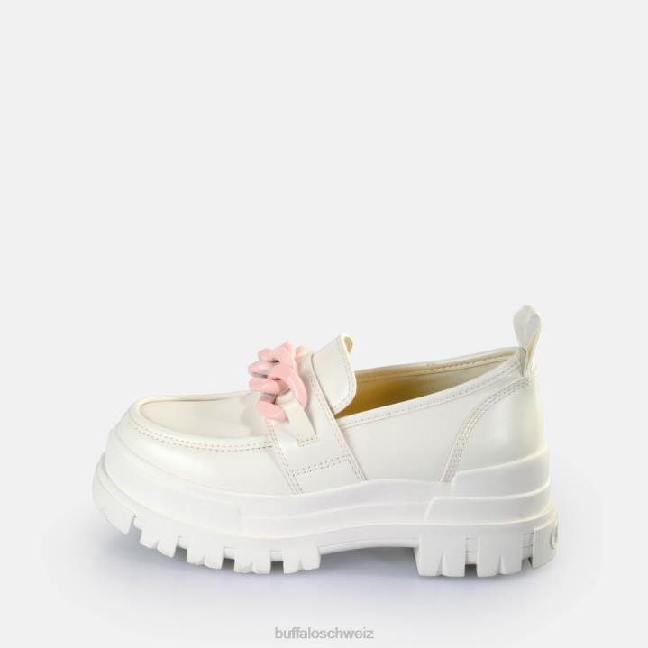 Buffalo Aspha Chain Loafer vegan 846Z597 Weiss|Slipper
