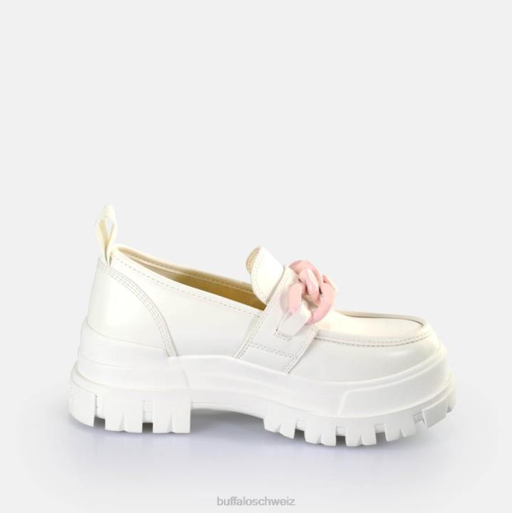 Buffalo Aspha Chain Loafer vegan 846Z597 Weiss|Slipper