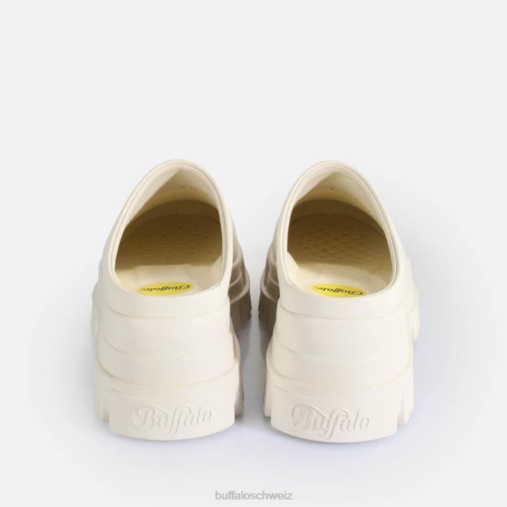 Buffalo Aspha Clog 01 Slipper vegan 846Z254 Elfenbein|Slipper