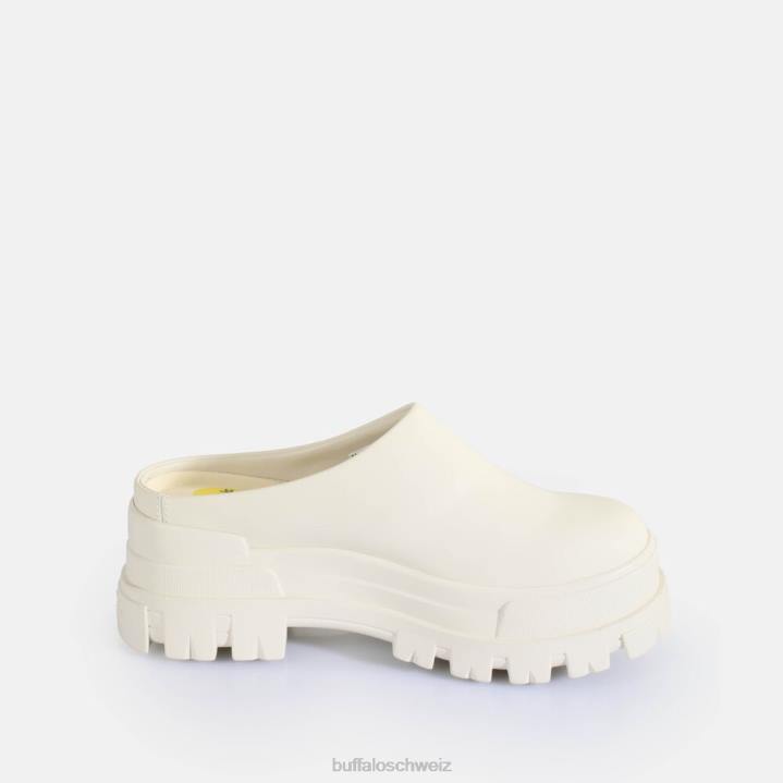 Buffalo Aspha Clog 01 Slipper vegan 846Z254 Elfenbein|Slipper
