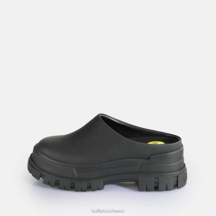 Buffalo Aspha Clog 01 Slipper vegan 846Z255 Schwarz|Slipper