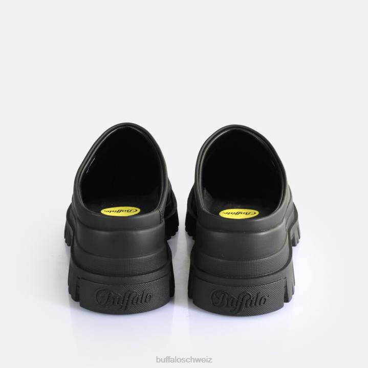 Buffalo Aspha Clog 01 Slipper vegan 846Z255 Schwarz|Slipper