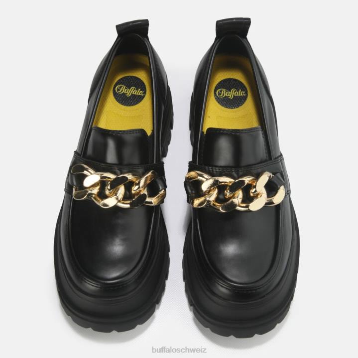 Buffalo Aspha-Loafer-Kette 846Z803 Schwarz|Slipper