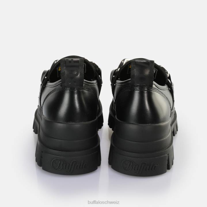 Buffalo Aspha Loafer Kettenloafer vegan 846Z596 schwarzes Silber|Slipper