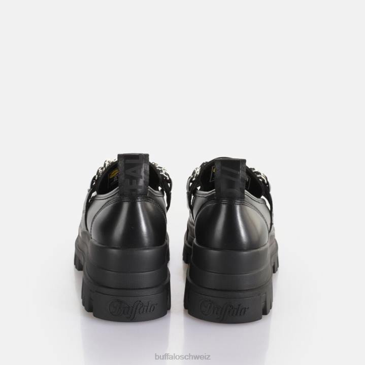 Buffalo Aspha Loafer Tc Loafer vegan 846Z427 schwarzes Silber|Slipper