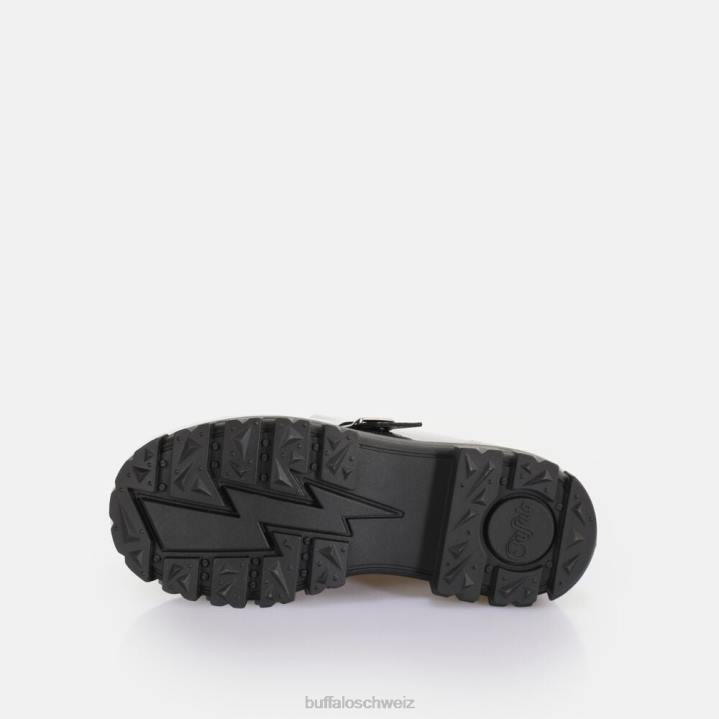 Buffalo Aspha Loafer Tc Loafer vegan 846Z427 schwarzes Silber|Slipper