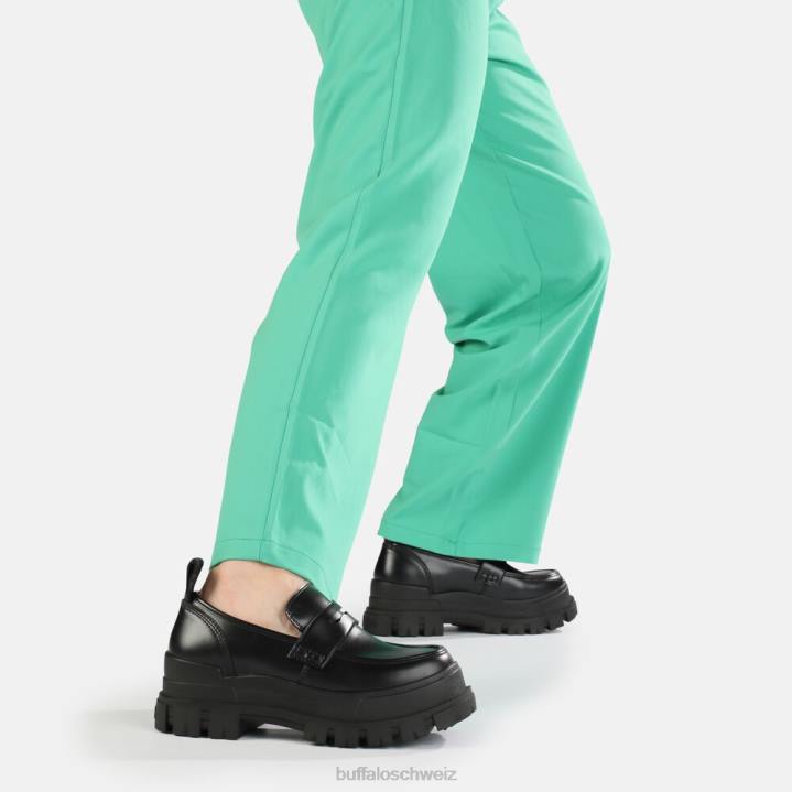 Buffalo Aspha Loafer aus veganem Nappaleder 846Z240 Schwarz|Slipper