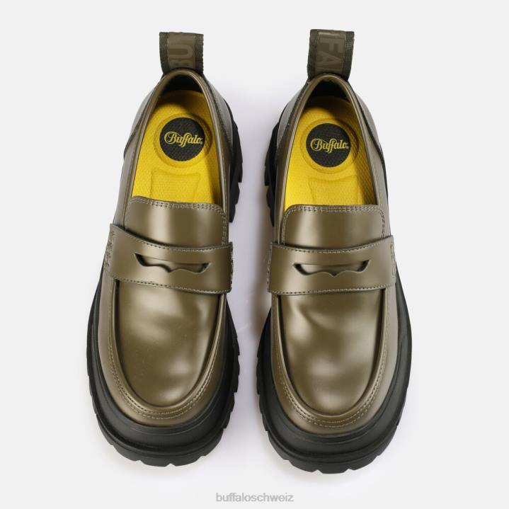 Buffalo Aspha Loafer vegan 846Z241 khaki|Slipper