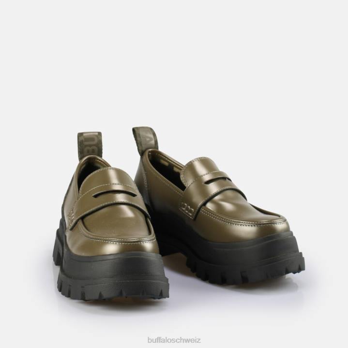 Buffalo Aspha Loafer vegan 846Z241 khaki|Slipper