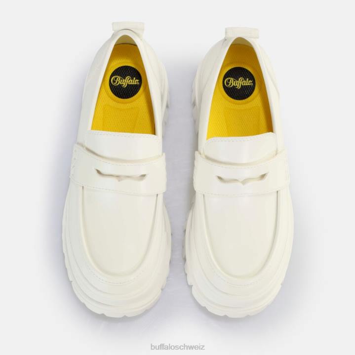 Buffalo Aspha Loafer vegan 846Z242 Weiss|Slipper
