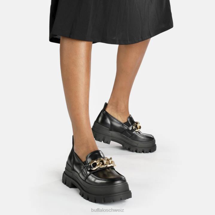 Buffalo Aspha Loafer vegan 846Z594 Schwarz|Slipper