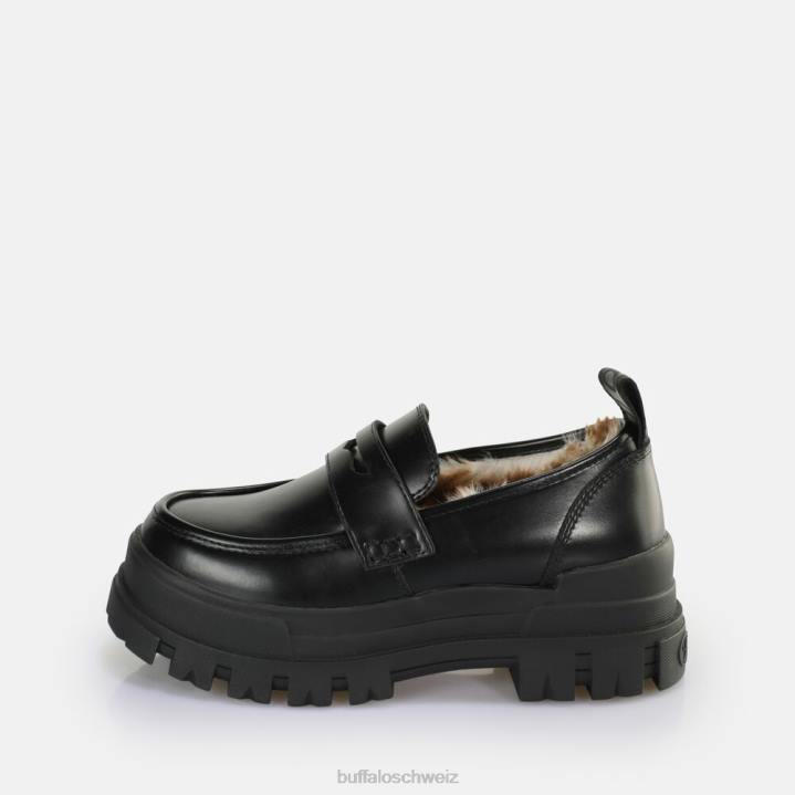 Buffalo Aspha Loafer warmer Loafer vegan 846Z709 Schwarz|Slipper