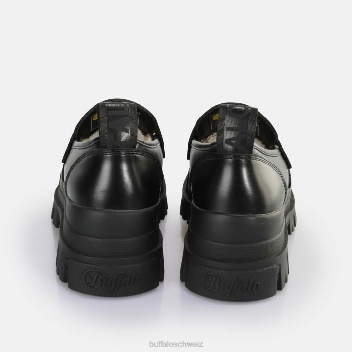 Buffalo Aspha Loafer warmer Loafer vegan 846Z709 Schwarz|Slipper