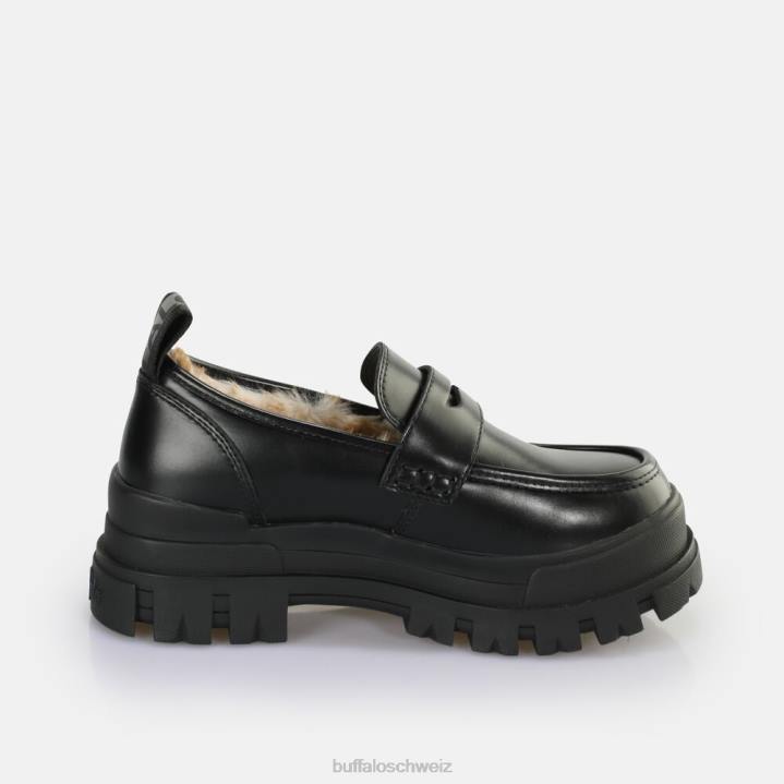 Buffalo Aspha Loafer warmer Loafer vegan 846Z709 Schwarz|Slipper