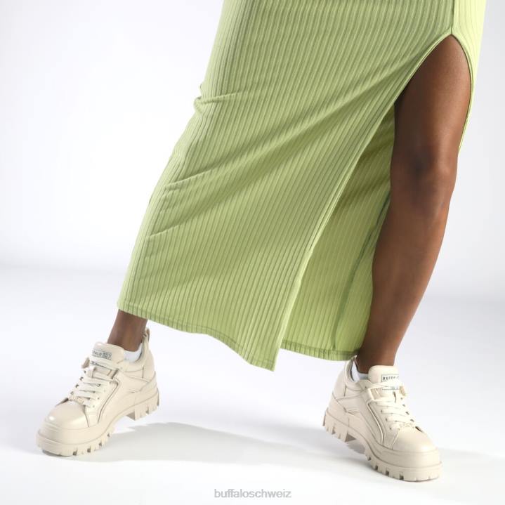 Buffalo Aspha NC Lace Lo Loafer vegan 846Z643 Creme|Slipper