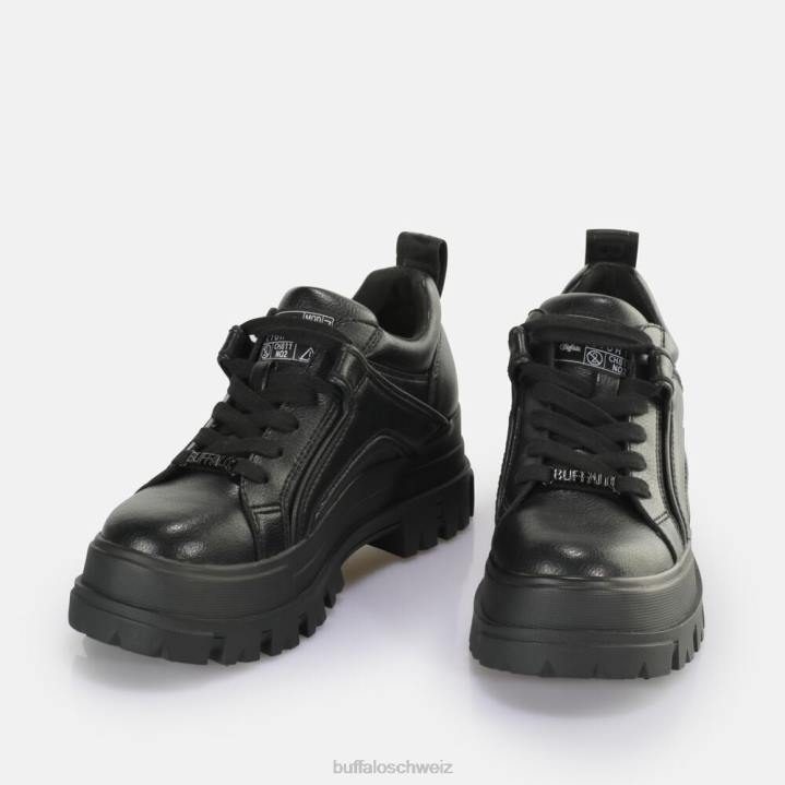 Buffalo Aspha NC Lace Lo Loafer vegan 846Z644 Schwarz|Slipper