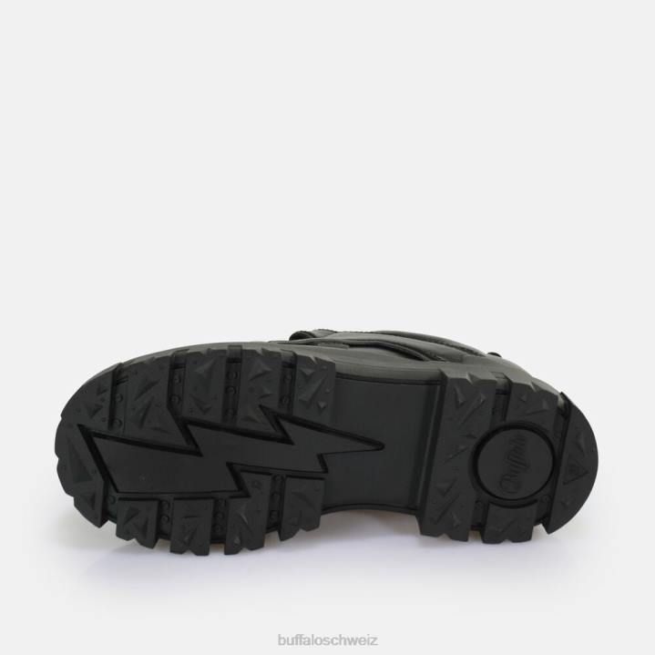 Buffalo Aspha NC Lace Lo Loafer vegan 846Z644 Schwarz|Slipper