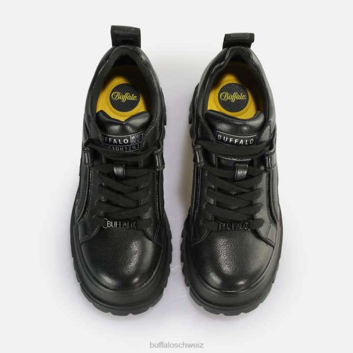 Buffalo Aspha NC Lace Lo Loafer vegan 846Z644 Schwarz|Slipper