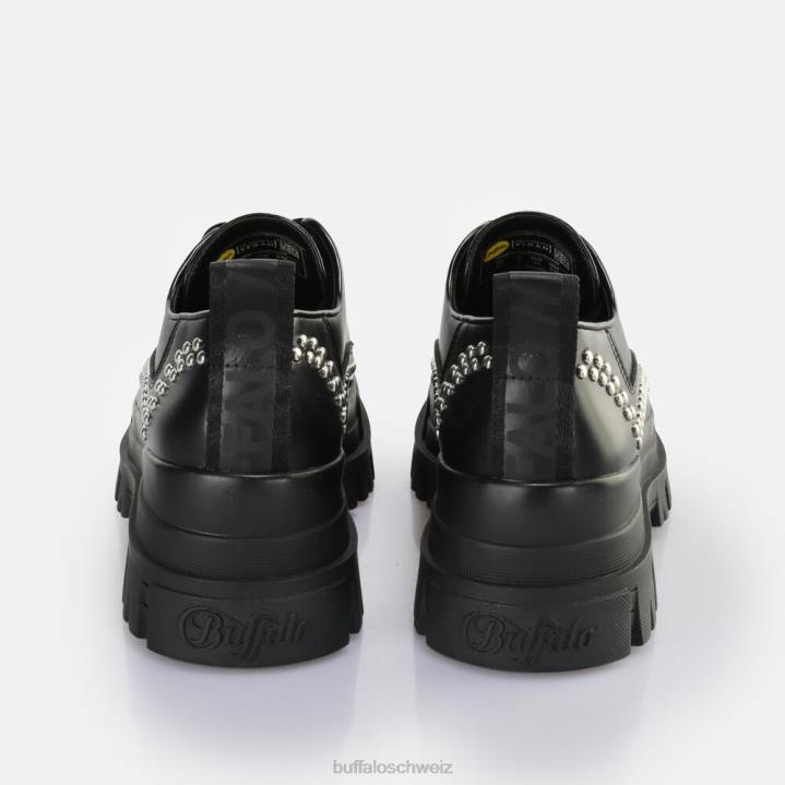 Buffalo Aspha Pin Lo Loafer vegan 846Z575 Schwarz|Slipper