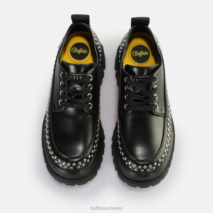 Buffalo Aspha Pin Lo Loafer vegan 846Z575 Schwarz|Slipper