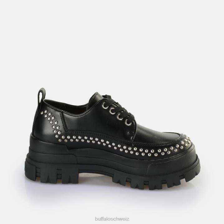 Buffalo Aspha Pin Lo Loafer vegan 846Z575 Schwarz|Slipper