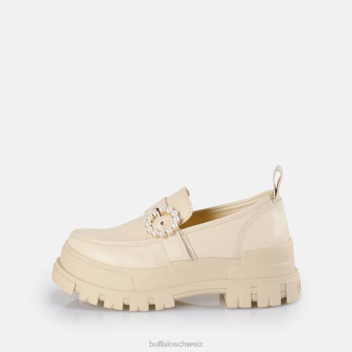 Buffalo Aspha-Slipper mit Schnalle, vegan 846Z581 Beige|Slipper