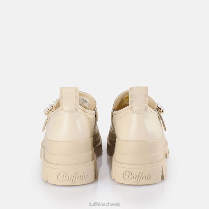 Buffalo Aspha-Slipper mit Schnalle, vegan 846Z581 Beige|Slipper