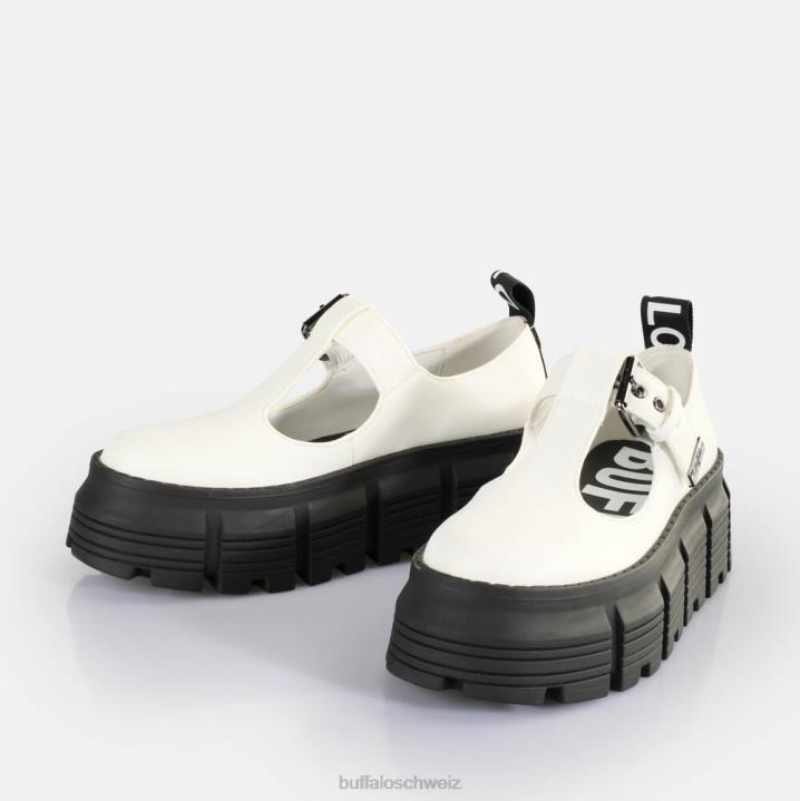 Buffalo Ava Mary Loafer vegan 846Z524 Weiss|Slipper