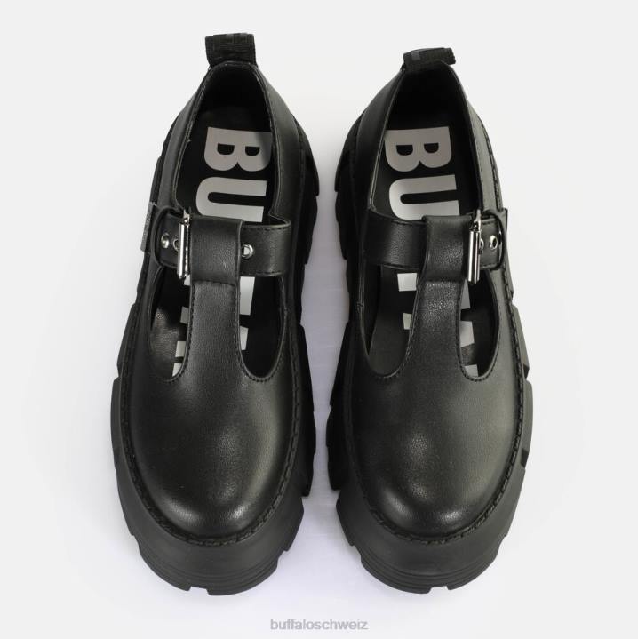 Buffalo Ava Mary Loafer vegan 846Z525 Schwarz|Slipper
