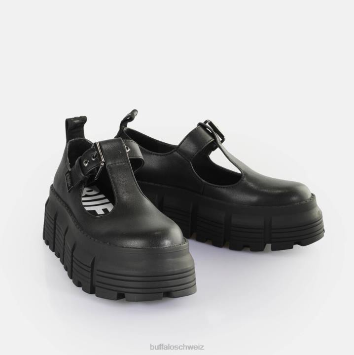 Buffalo Ava Mary Loafer vegan 846Z525 Schwarz|Slipper